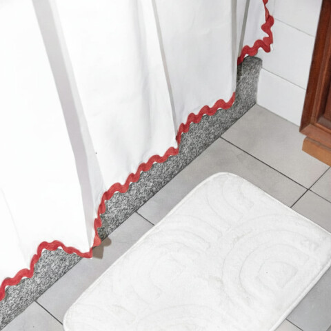Cortina de baño Ondas rojo
