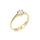 Anillo solitario en oro 18k y brillante Anillo solitario en oro 18k y brillante