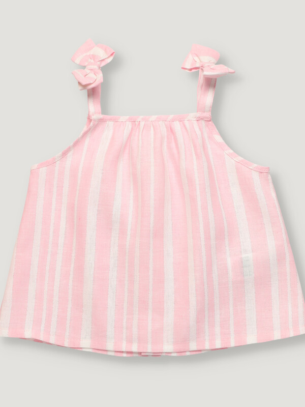 Blusa de lino rosa Blusa de lino rosa