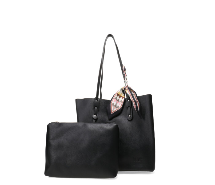 Cartera Miss Carol CHIEF con pañuelo decorativo Negro