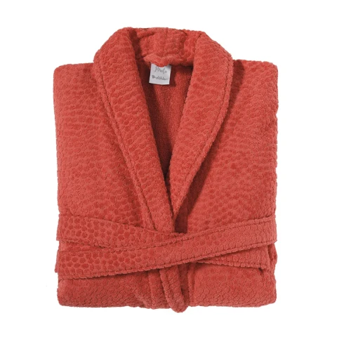 Bata Baño Velour Perola Dohler Algodón Talle M - G TERRACOTA