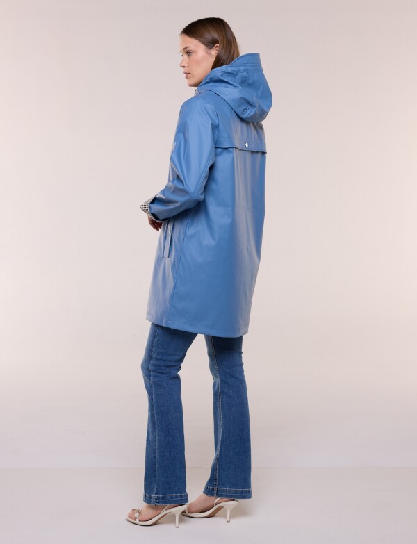 Pilot Engomado Impermeable Con Capucha CELESTE OSCURO