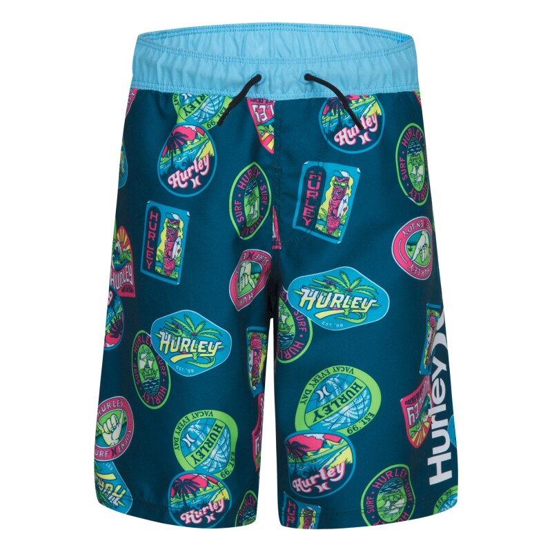Short Travel Patch Pull On Swim de Niños Azul