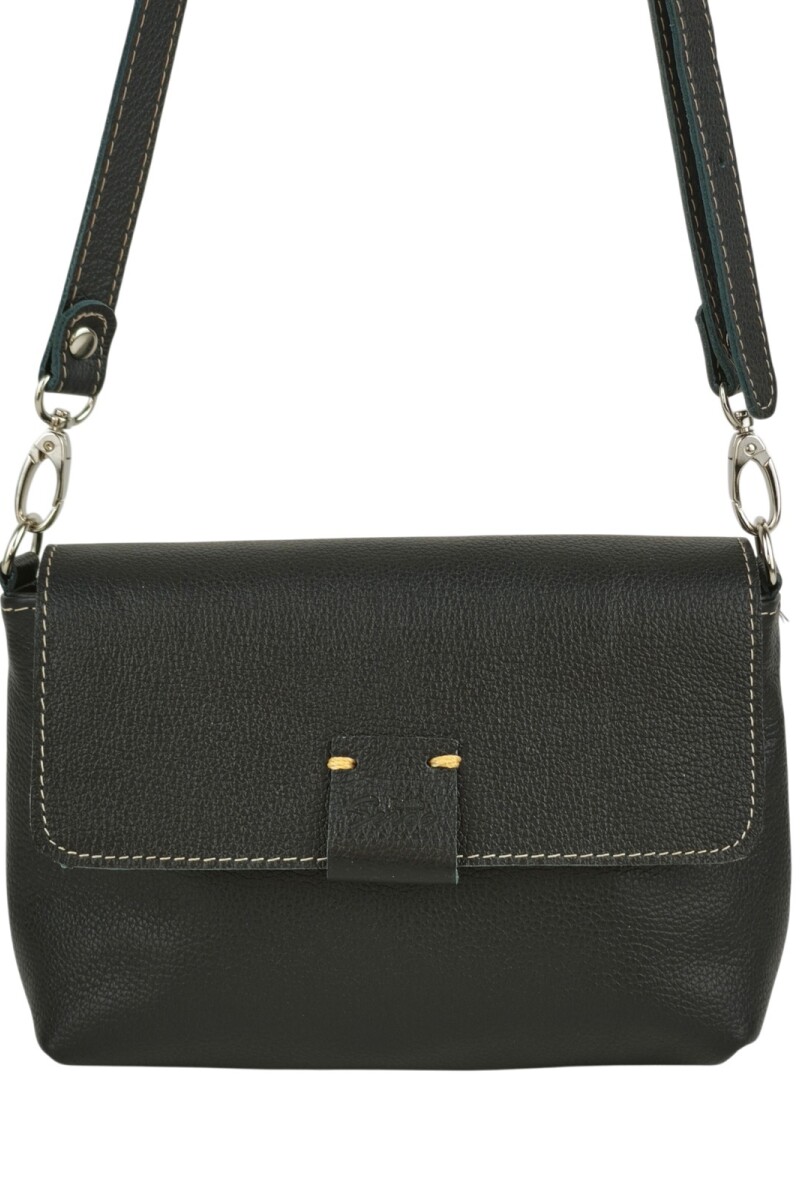 Morral con solapa chico Negro