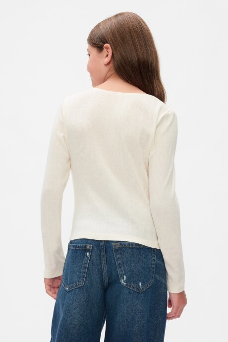 Remera Manga Larga Niña Ivory Frost