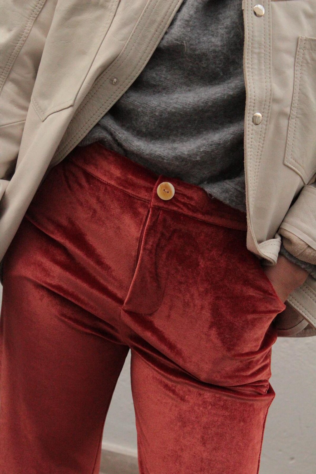 Velvet Suit Pant Terracota