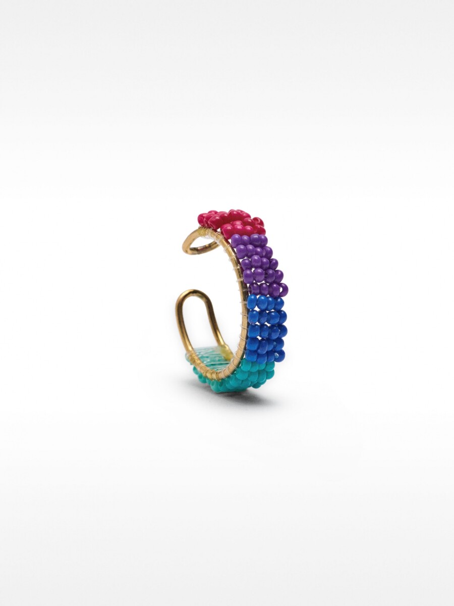 Anillo Con Abalorios multicolor