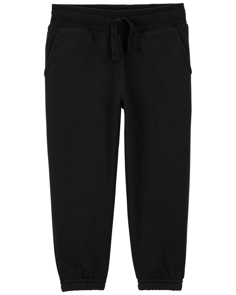 Pantalón deportivo de algodón, con logo, negro 