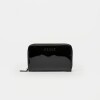 Billetera New Glam En Efecto Cuero Charol Negro