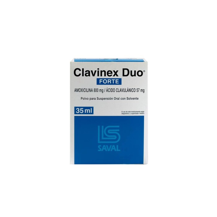 CLAVINEX DUO FORTE SUSP. FRASCO X 35 ML. única
