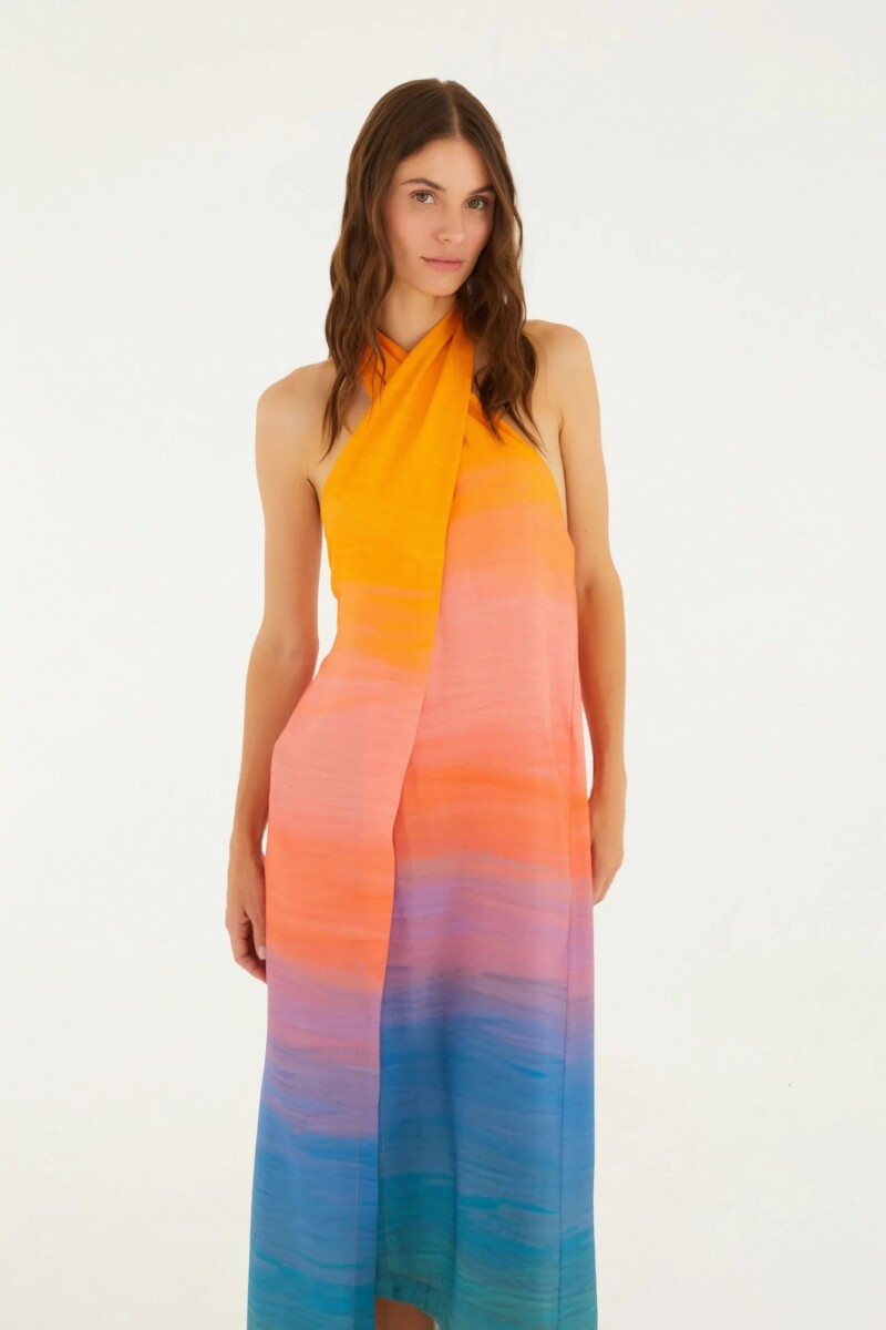 TOP CRUZADO LARGO Multicolor