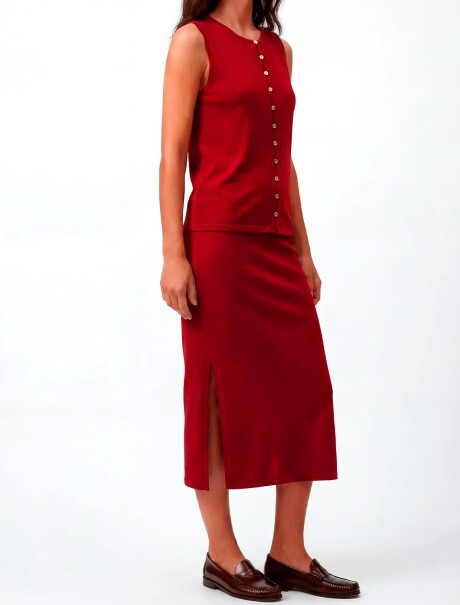 POLLERA MIDI ROJO