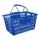 Canasto Cesto Supermercado Calado c/Asas Plástico 43x31x24Cm Azul
