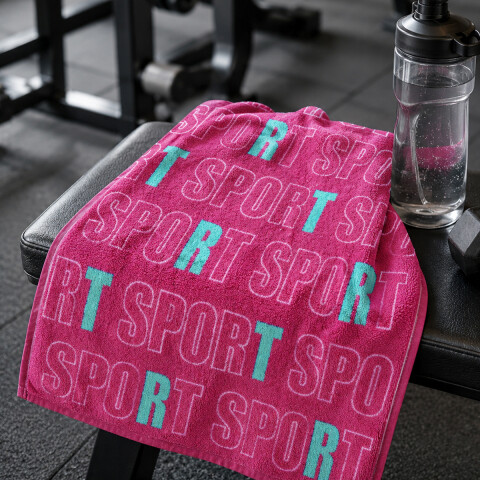 Toalla Social Sport Estampadas 30 x 80 cm FUCSIA