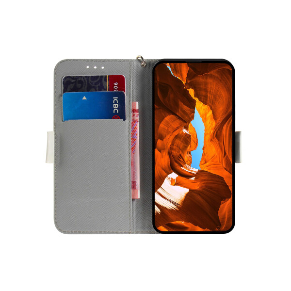 Flip cover Samsung Galaxy A04E diseño gato con frutilla Flip Cover Samsung Galaxy A04e Diseño Gato Con Frutilla