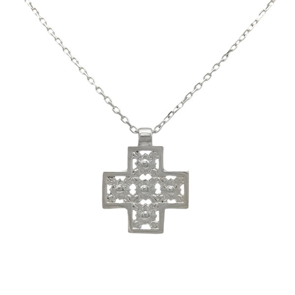 Dije Cruz Calada-Plata 925-Sin piedra-CP3147 sinpiedra