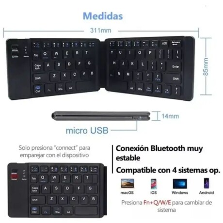 Teclado inalambrico plegable FK1000 V01