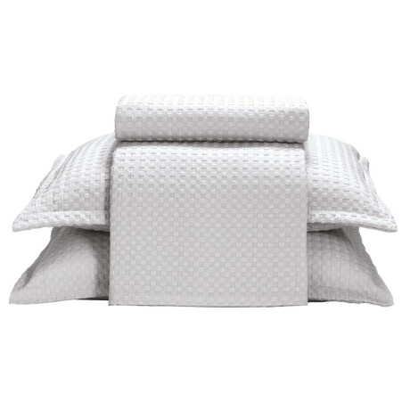 Juego Colcha y Funda Dohler Provenza 1 Plaza 100% Microfibra Gris