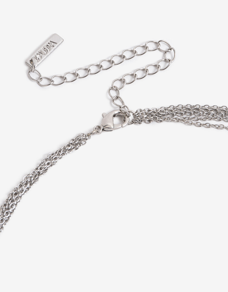 Collares Largos Metal Collares Largos, Espiral - Plateado Rodio