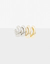 Aros Argollas Set Metal Set De Argollas Biplating - Combinacion Bicolor