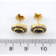 Caravanas Oro 18K Y Zafiro Caravanas Oro 18K Y Zafiro