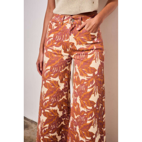 Jean Wide Leg Estampado Multi