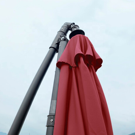 Sombrilla Jardín Exterior Impermeable Banana 3mt Rojo