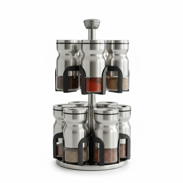 Especiero Giratorio 12 Frascos Acero Inoxidable Porta Condimentos Cocina Imback Especiero Giratorio 12 Frascos Acero Inoxidable Porta Condimentos Cocina Imback