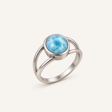 Anillo Shell Larimar - Plata 925 Anillo Shell Larimar - Plata 925