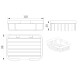 JABONERA REJILLA RECTANGULAR METAL CROMO PARA DUCHA DE PARED CROMO