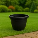 MACETA REDONDA 55CM 54 LITROS NEGRO