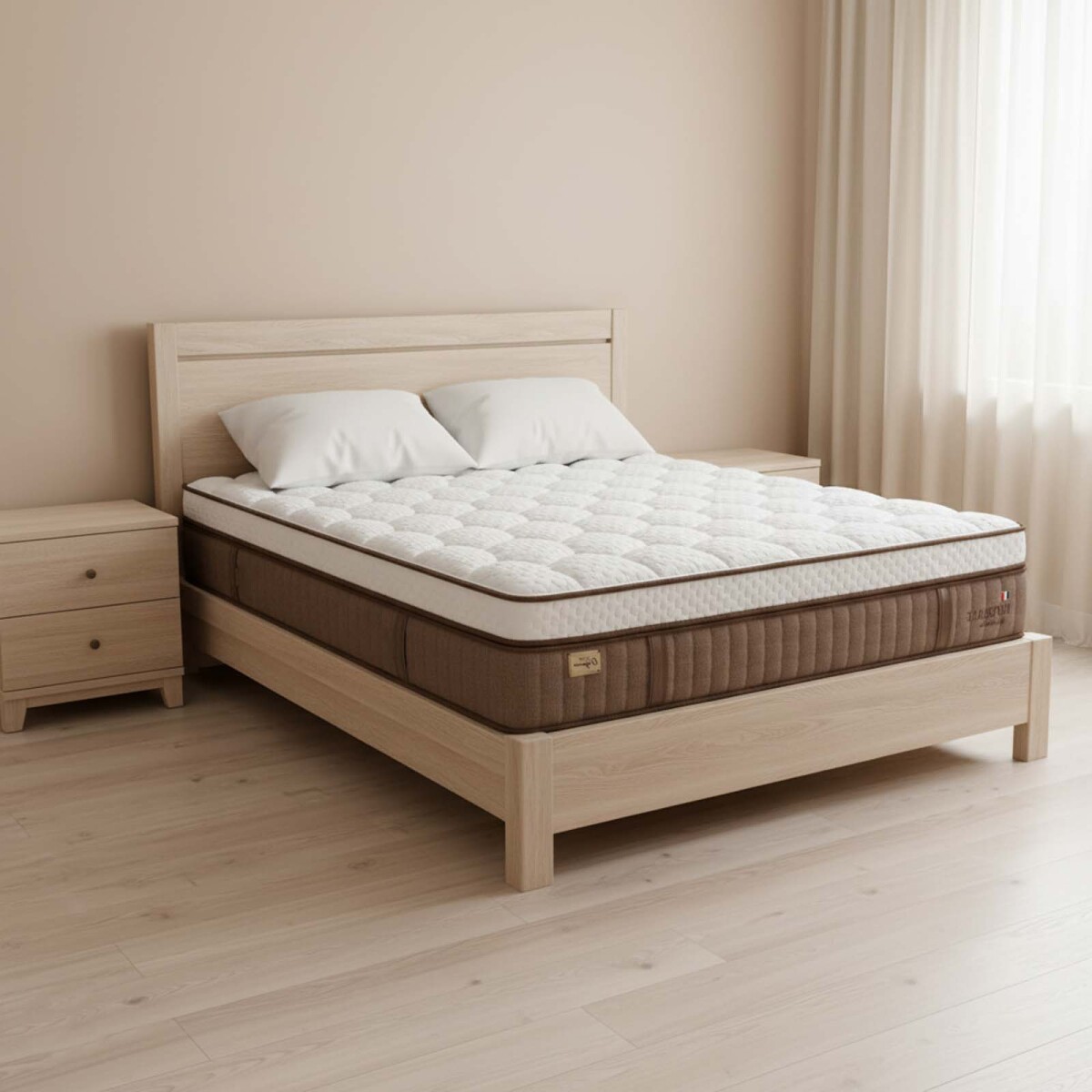 COLCHÓN - SUPER KING RESORTESPOCKET NATURAL-BEIGE IMPERIALE DUO SPRING 