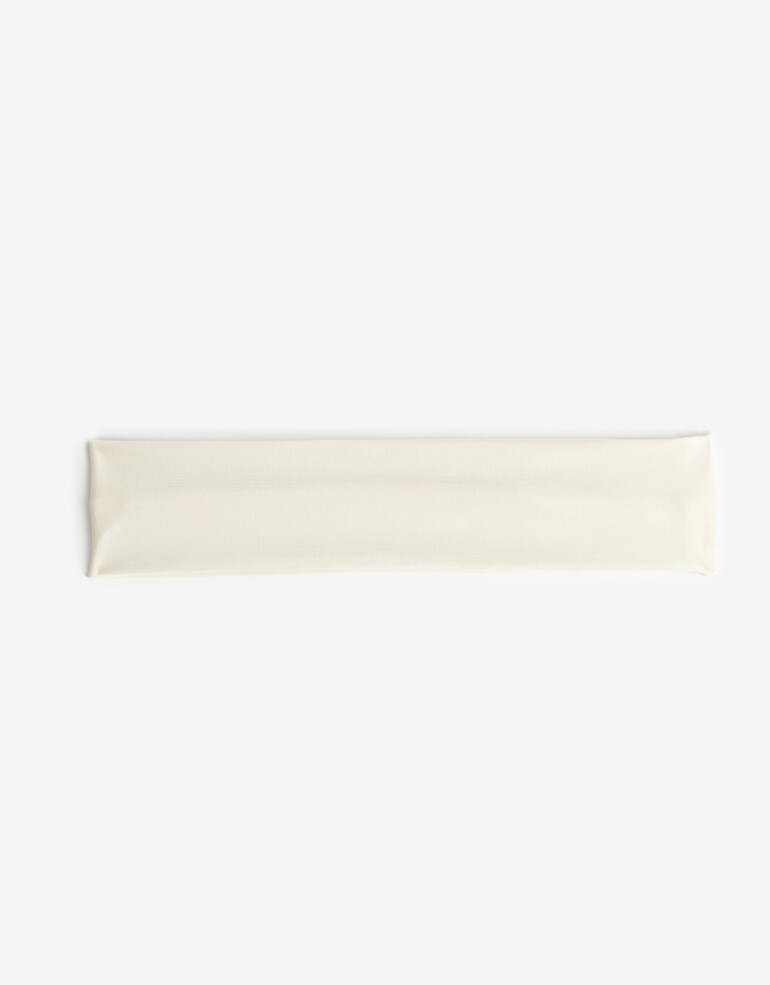 Vinchas Textiles Lisas Vincha Sporty Crema - Blanco Crema