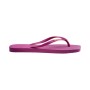 Sandalias Havaianas Slim Square Logo Pop Up Mujer Rosa Gum
