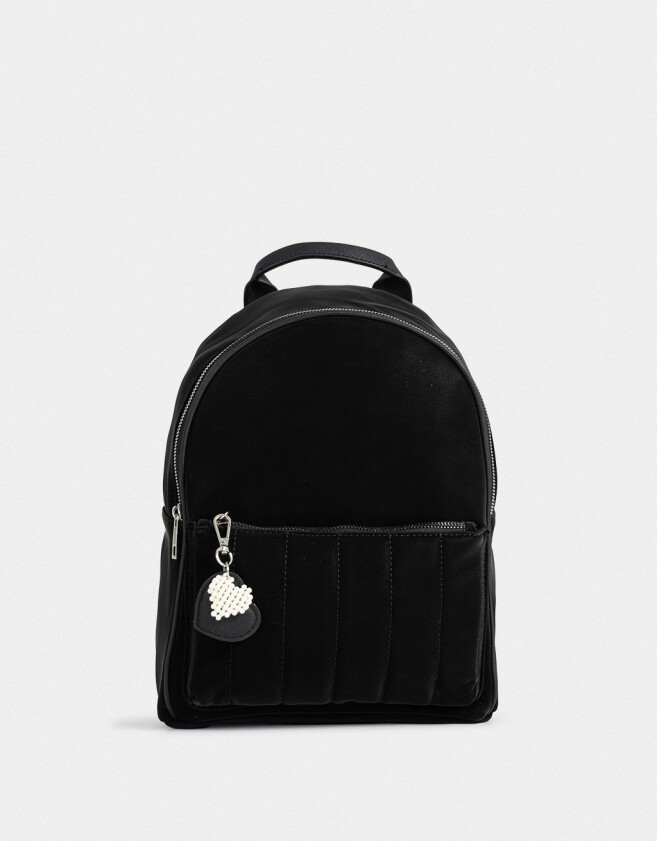 Mochilas Urbanas Romántico Mochila Con Charms - Negro