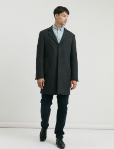 300260 SOBRETODO HARRINGTON LABEL Gris Oscuro