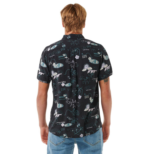 Camisa Rip Curl Fun Times S/S - Negro Camisa Rip Curl Fun Times S/S - Negro