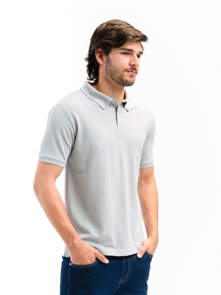 Remera Polo - Gris Claro 