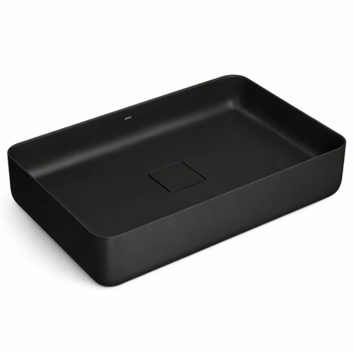 Bacha De Apoyo Rectangular 60x40cm Negro Mate Deca 