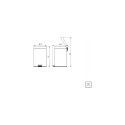 PAPELERA TACHO ACERO INOXIDABLE TRAMONTINA 3LTS PLATEADO