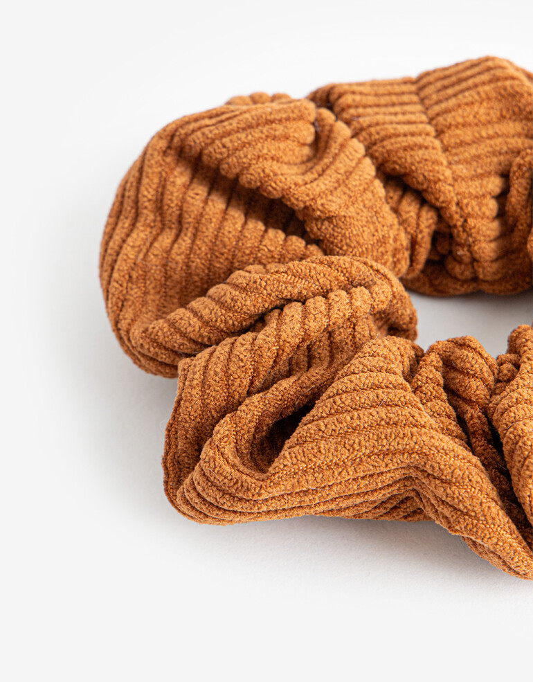 Skunzies Lisas Maxi Scrunchie De Corderoy - Marron Chocolate