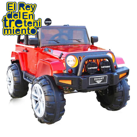 Auto A Batería Todo Terreno Con, Luz y Control Remoto Rojo