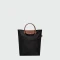 Longchamp - Cartera Tote plegable, de nylon y asa corta, Le pliage M Negro