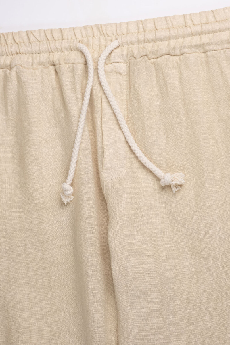 PREMIUM LINEN SHORTS Almond