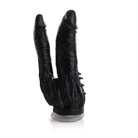 Consolador Doble Placer Con Ventosa Negro