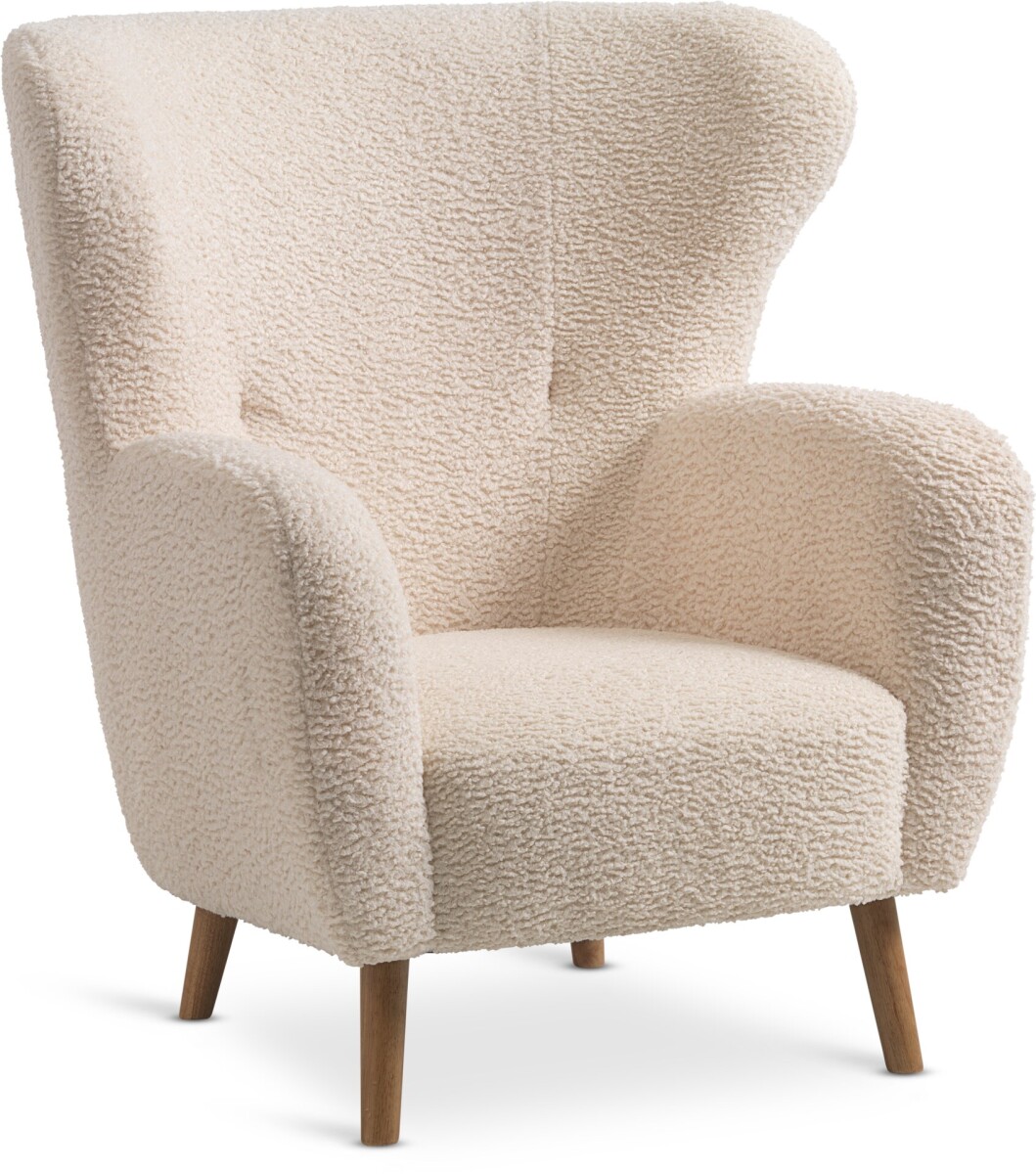 Sillón VILDSUND 1 cuerpo tela bouclé crudo 