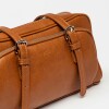Cartera al hombro Lagoon en efecto cuero liso Cuoio