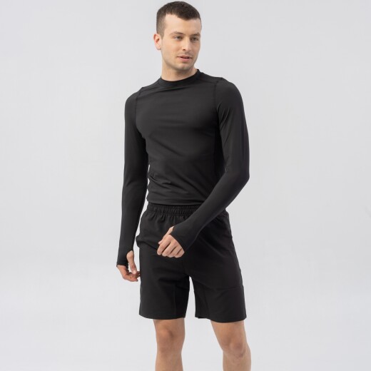 Remera Termica Menpi Alta Calidad Futbol Hombre Negro S/C
