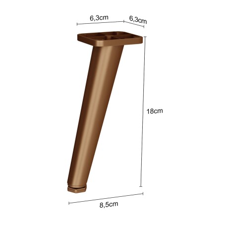 PATAS PARA MUEBLE DE BAÑO PLASTICO GRIS 18 CM