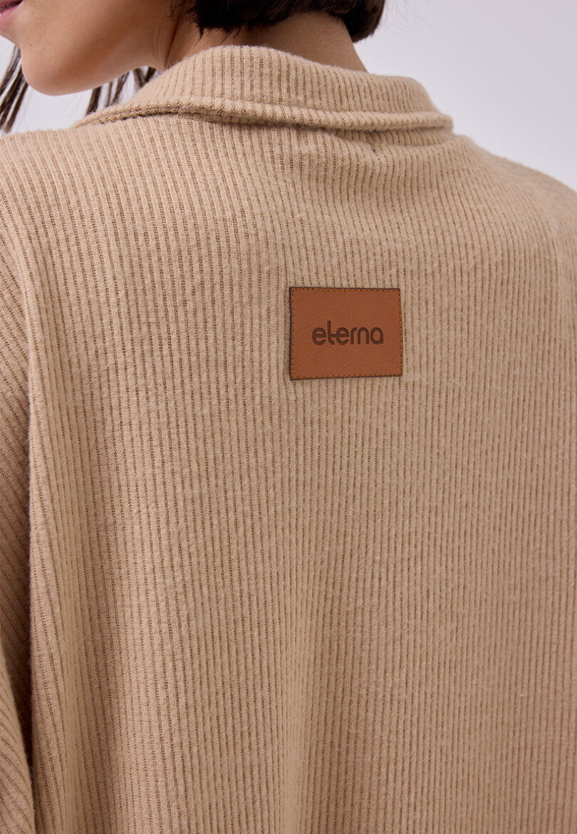 Buzo cierre over BEIGE